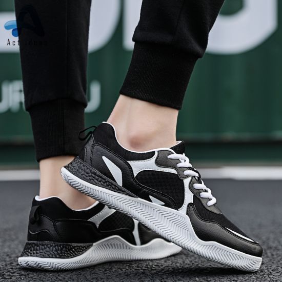 2019 New Designs Breathable Light Woven Fabric Men Sport Shoes