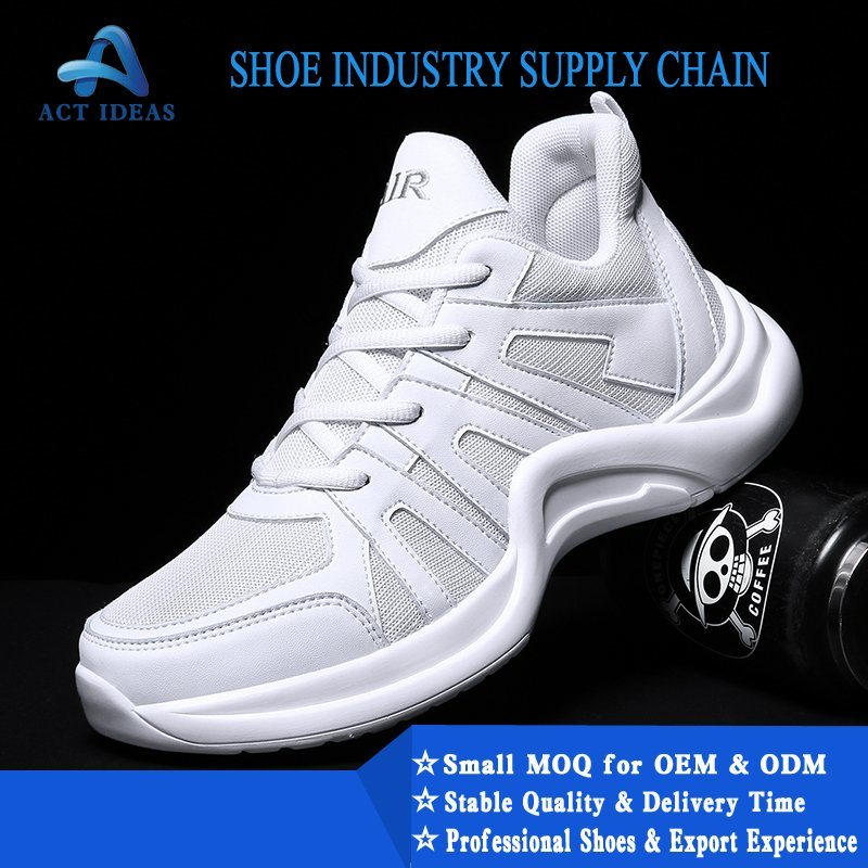 Fashion Air Cushion Sports Running Shoes Basketball Shoe for Man White, Running Athletic Shoes