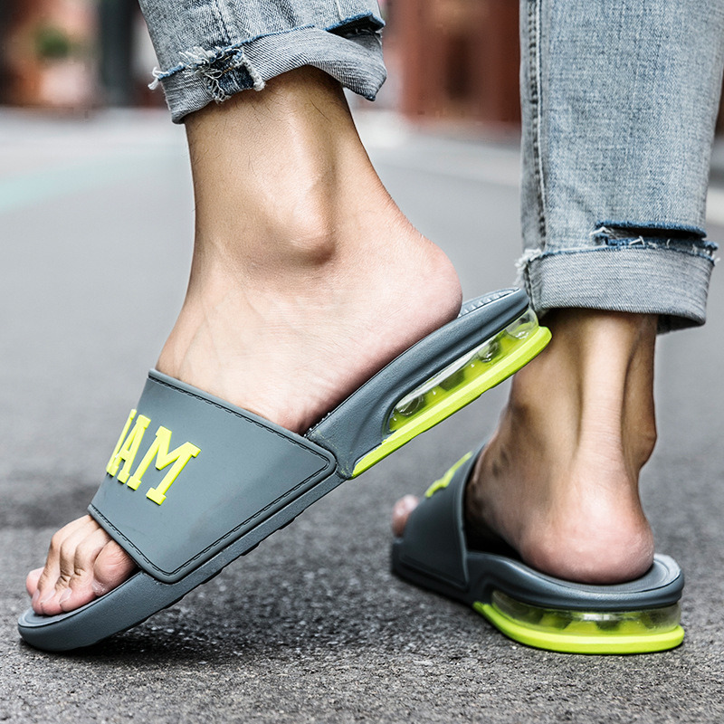 Customized Logo Design Massage Cozy Soft Men Slide Sandals Slippers