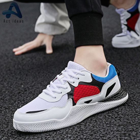 2019 New Designs Breathable Light Woven Fabric Men Sport Shoes