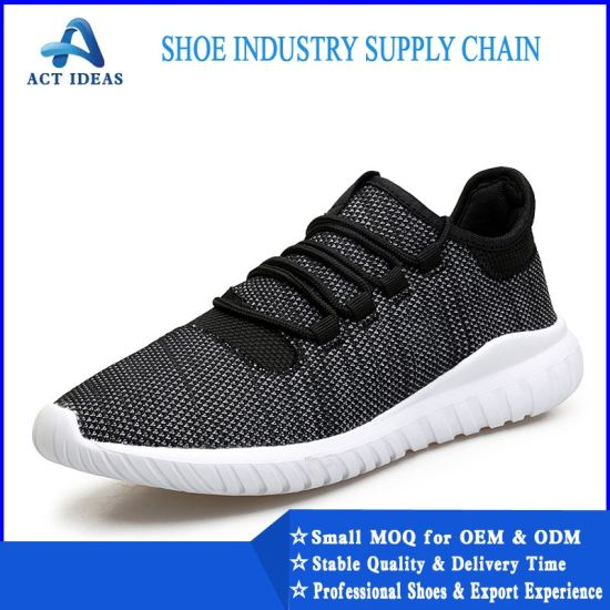 2019 Fashion New Designs Excellent European Style Fly Knitted Mesh Men′s Sport Shoes Fancy Mens Shoes