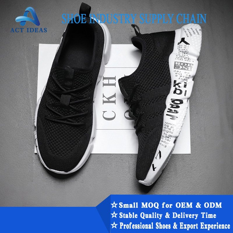 2019 New Styles Soft Outsole Breathable Knit Sneakers Men Sport Running Shoes
