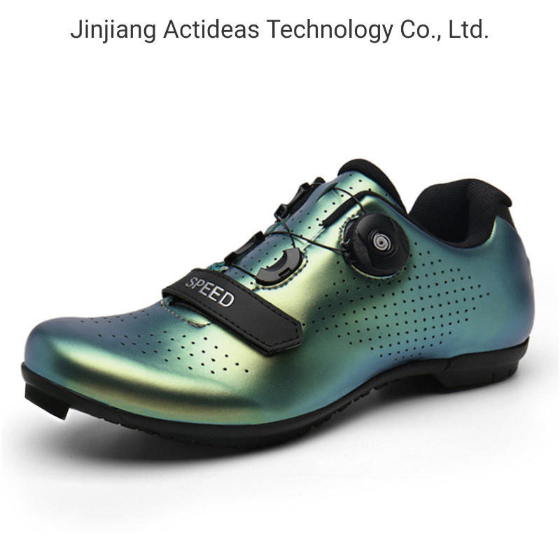 Customized Men Self-Locking Breathable Reflective Road Bike Cycling Shoes
