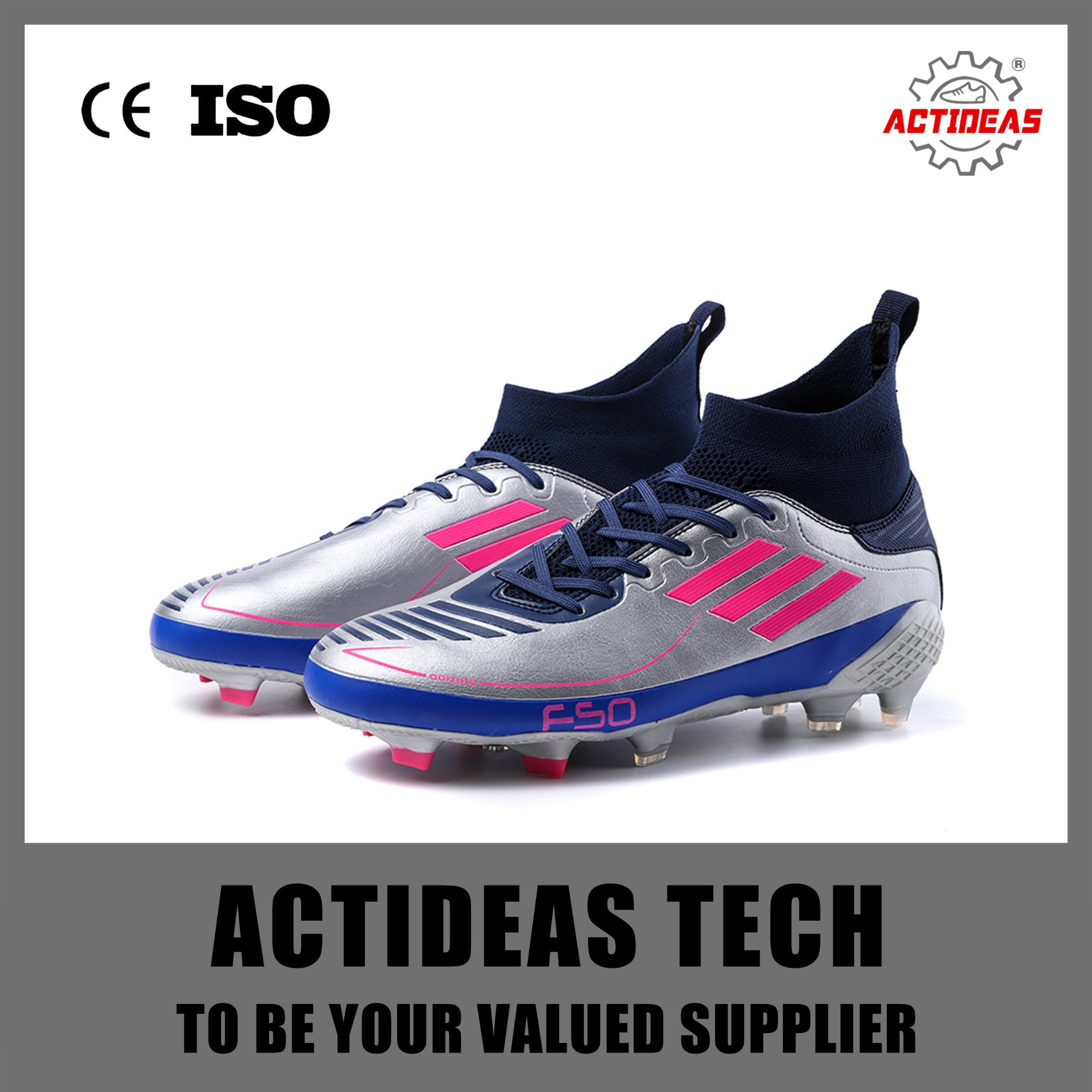 Factory Customize Cleats Football Boots Outdoor Football Soccer Shoes