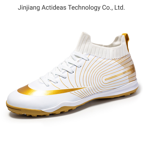 High Quality Fashion Women Shoes Knitted Upper Soccer Shoes