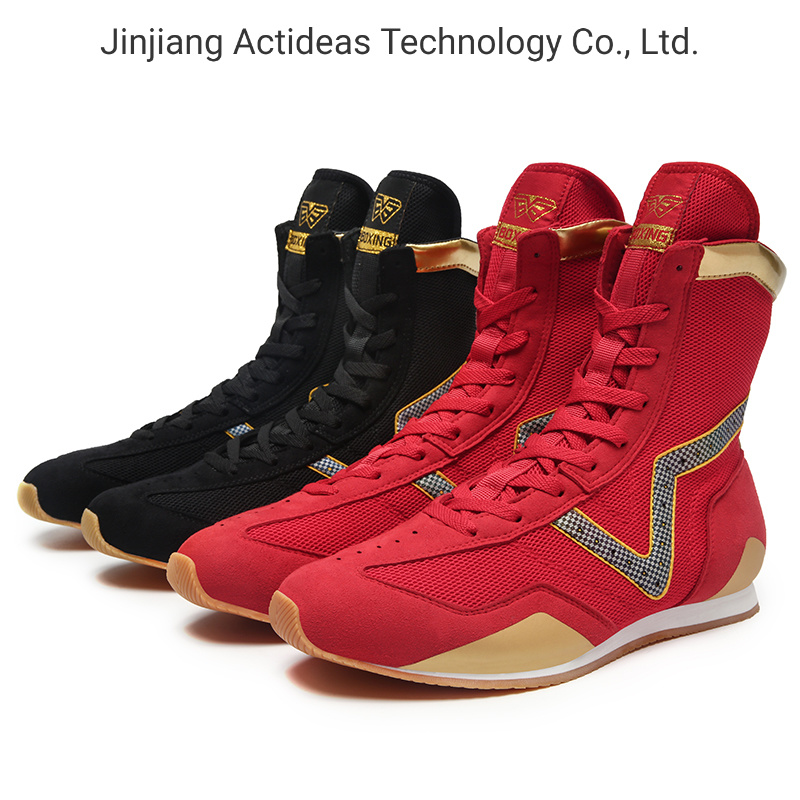 New High Quality Leather Men Professional Boxing Shoes Wrestling Shoes
