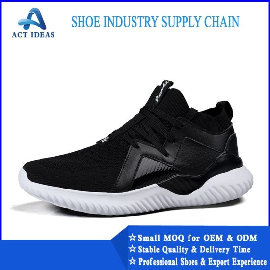 Men Running Shoes Athletic Sports Knitting Shoes Outdoor Black Sneakers Mens Trainers Sneakers 2019