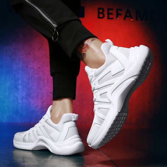 Fashion Air Cushion Sports Running Shoes Basketball Shoe for Man White, Running Athletic Shoes