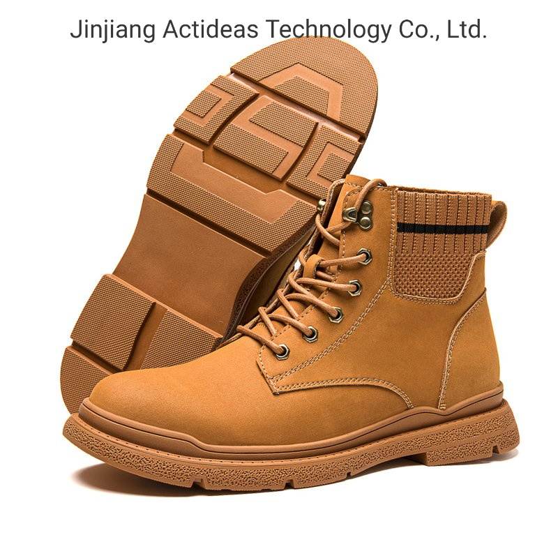 Fashion Women Leather Casual Boots Ankle Working Safety Men Boots