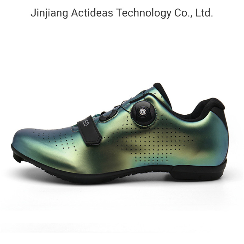 Customized Men Self-Locking Breathable Reflective Road Bike Cycling Shoes