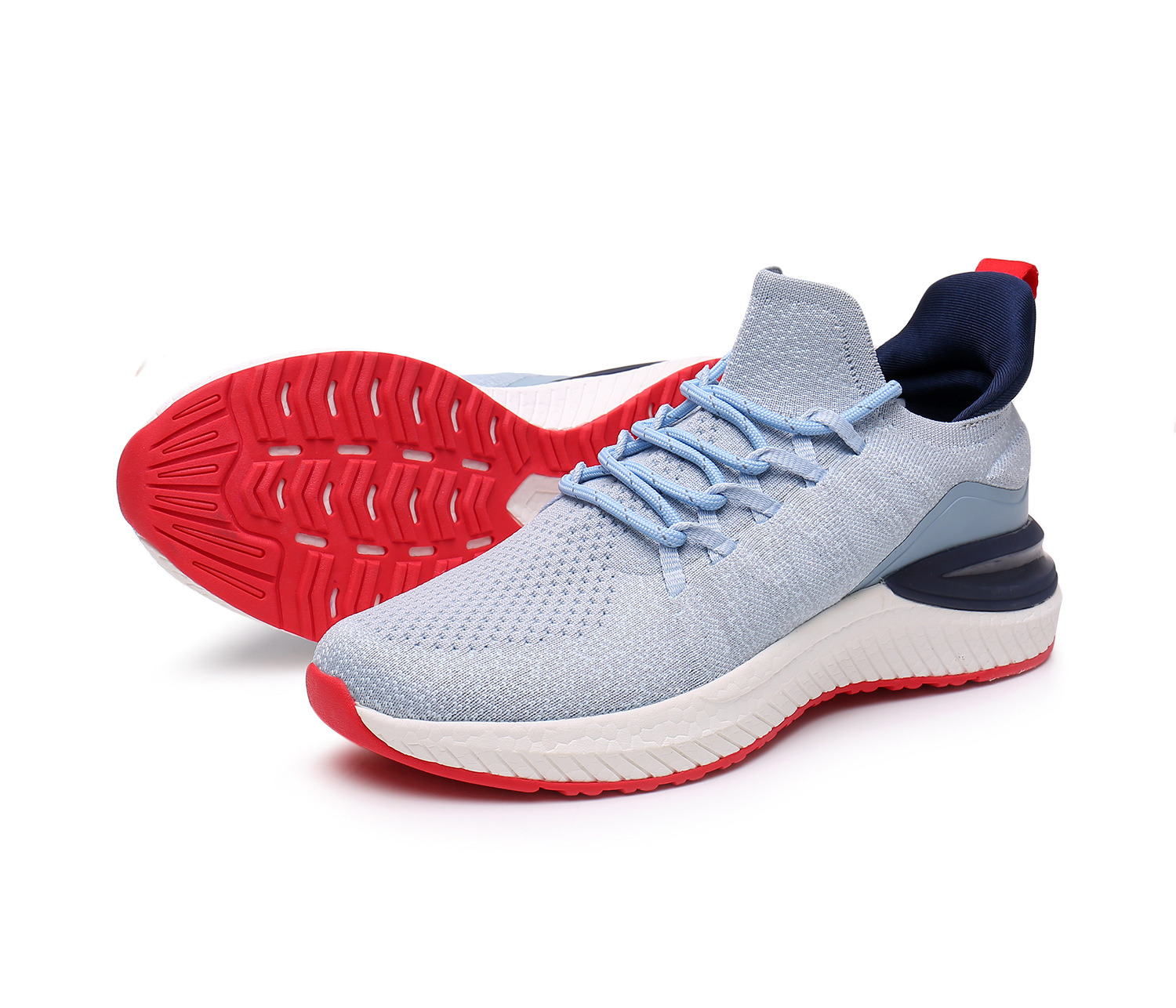 Factory Breathable Flyknit Men Leather Casual Shoes for Men