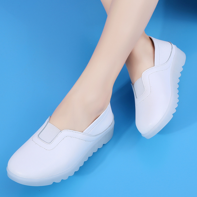 2022 New Anti Slip Nurse Shoes Working Shoes Leather Safety Shoes