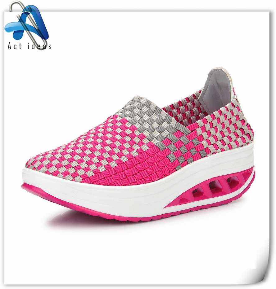 2021 Hot Selling High Quality Casual Shoes Women Woven Shake Shoes