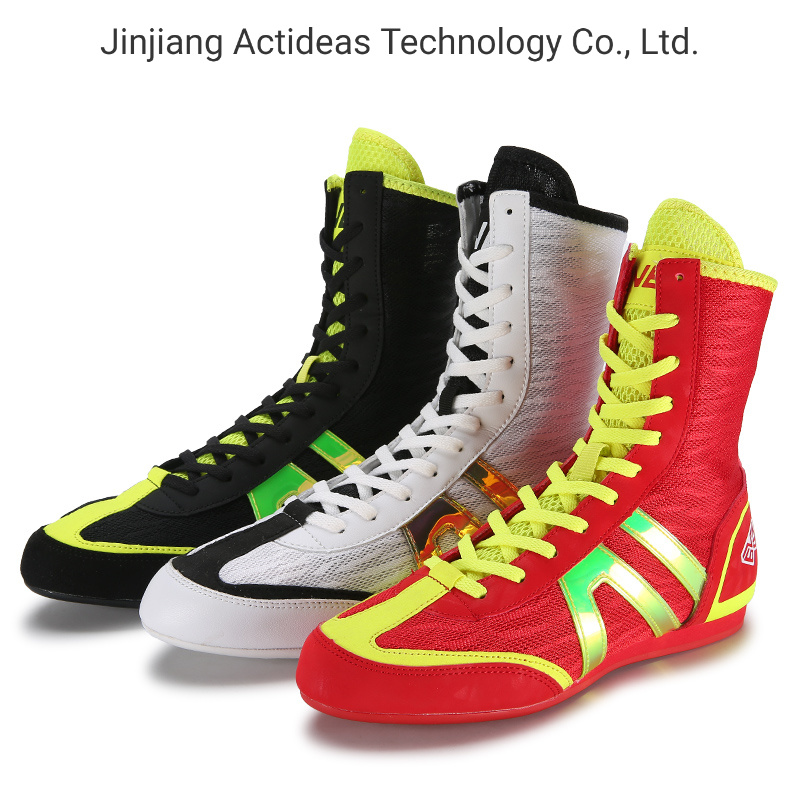 New High Quality Leather Men Professional Boxing Shoes Wrestling Shoes