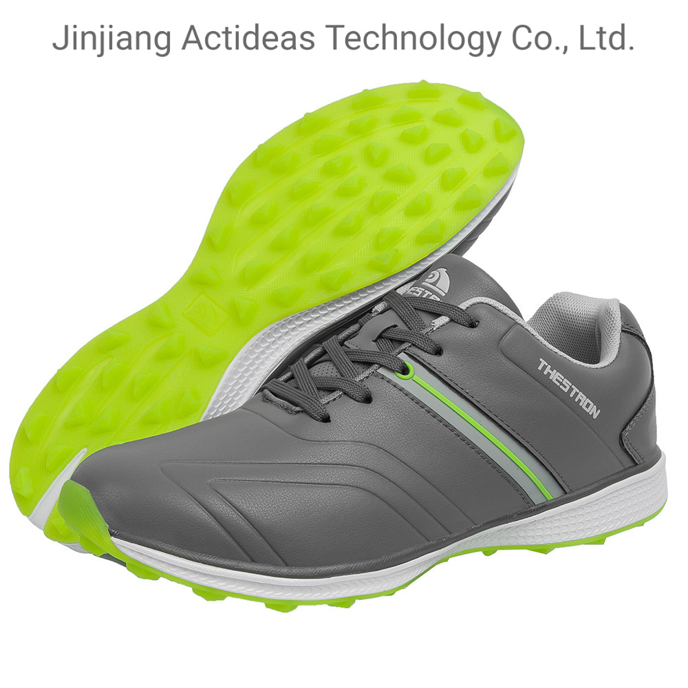 Athletic Footwear Waterproof Fashion Rubber Leather Golf Shoes for Men