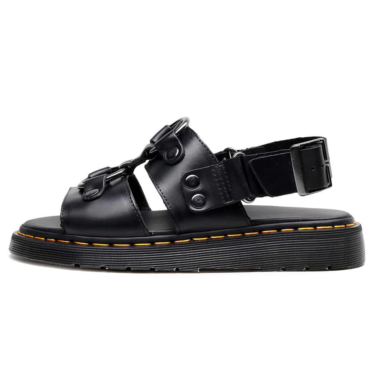 Wholesale Footwear Black Composite Toe Casual Shoes Men Leather Sandal
