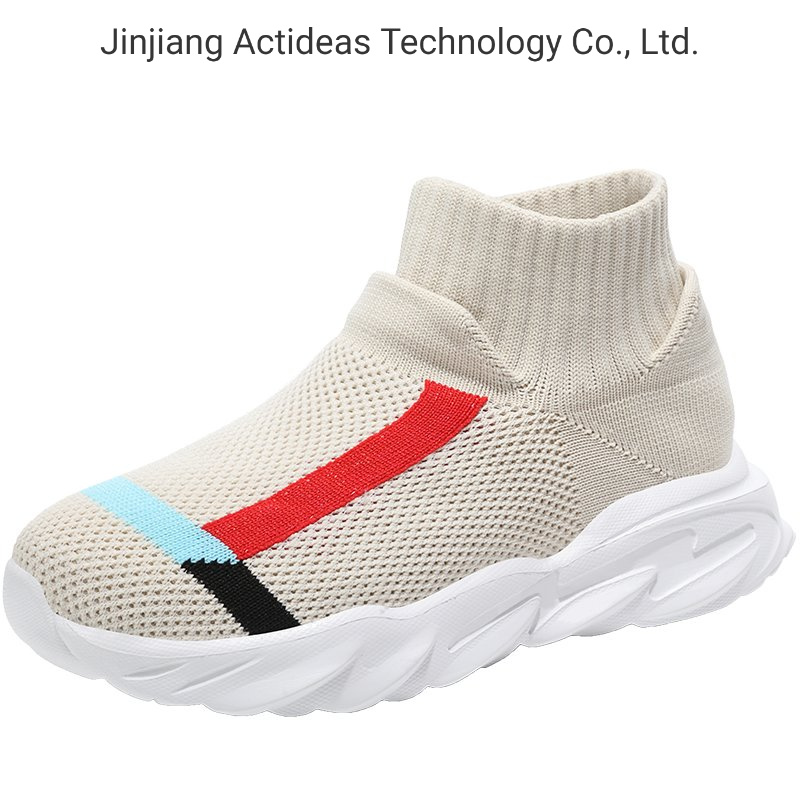 2022 Comfortable Flyknit Upper Infant Baby Shoes Soft Walking Shoes