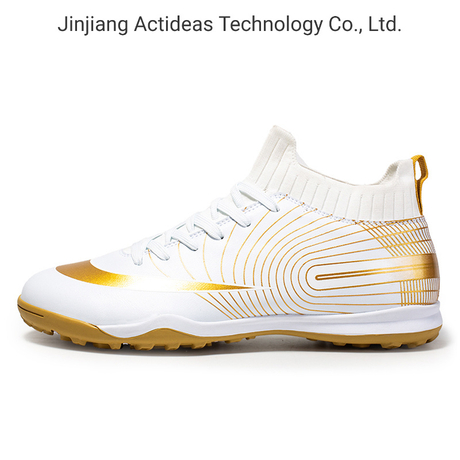 High Quality Fashion Women Shoes Knitted Upper Soccer Shoes