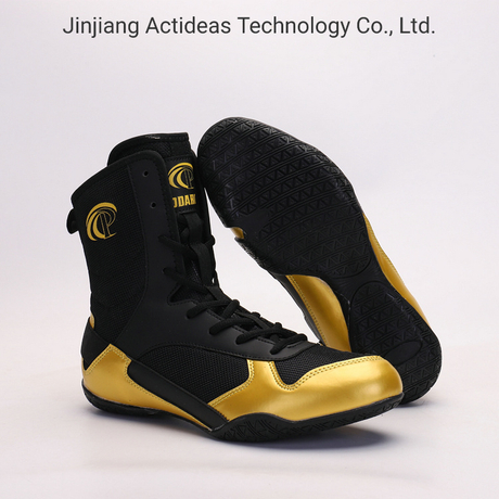 New High Quality Leather Men Professional Boxing Shoes Wrestling Shoes