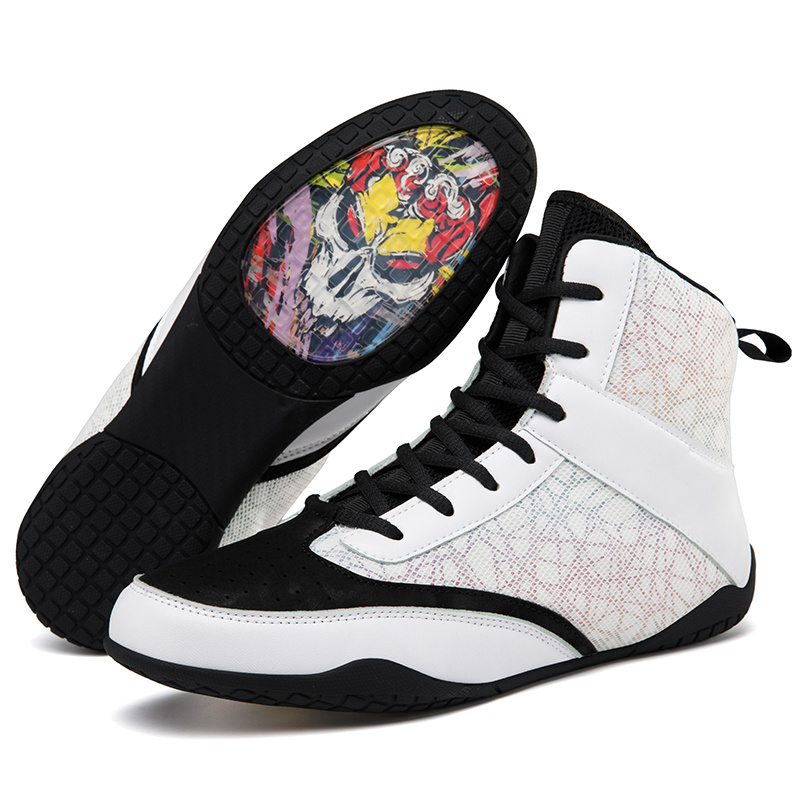 High Top Boxing Shoes Men Professional Wrestling Fighting Training Shoes