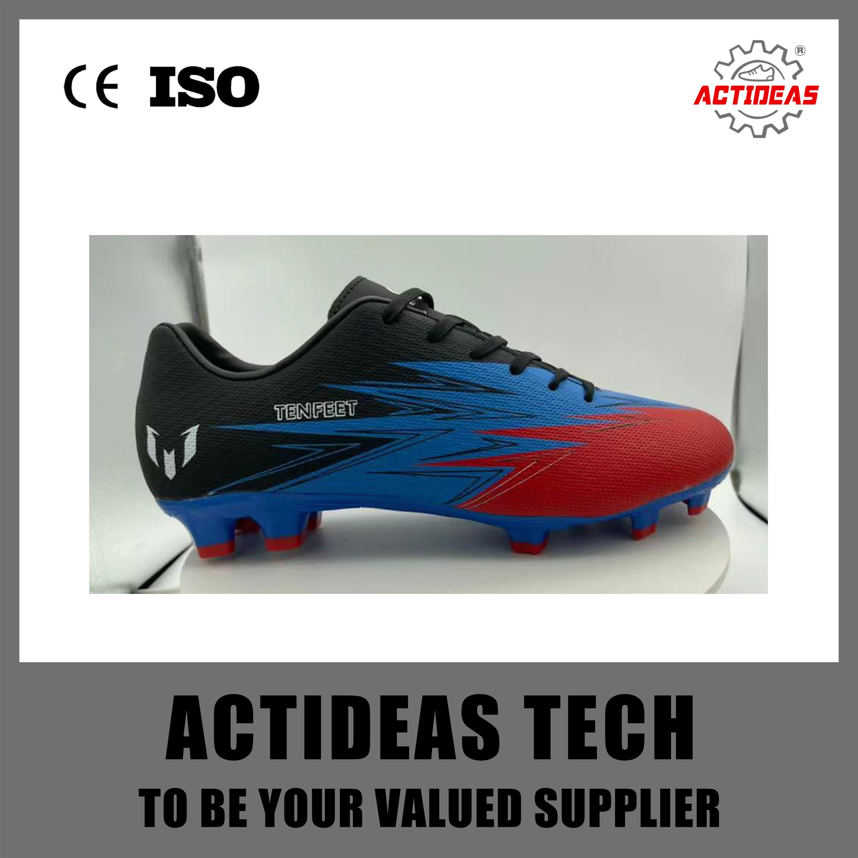 Low Top Soccer Shoes Society Spikes Size 35-45 Men′s Soccer Shoes Futsal Turf Football Shoes