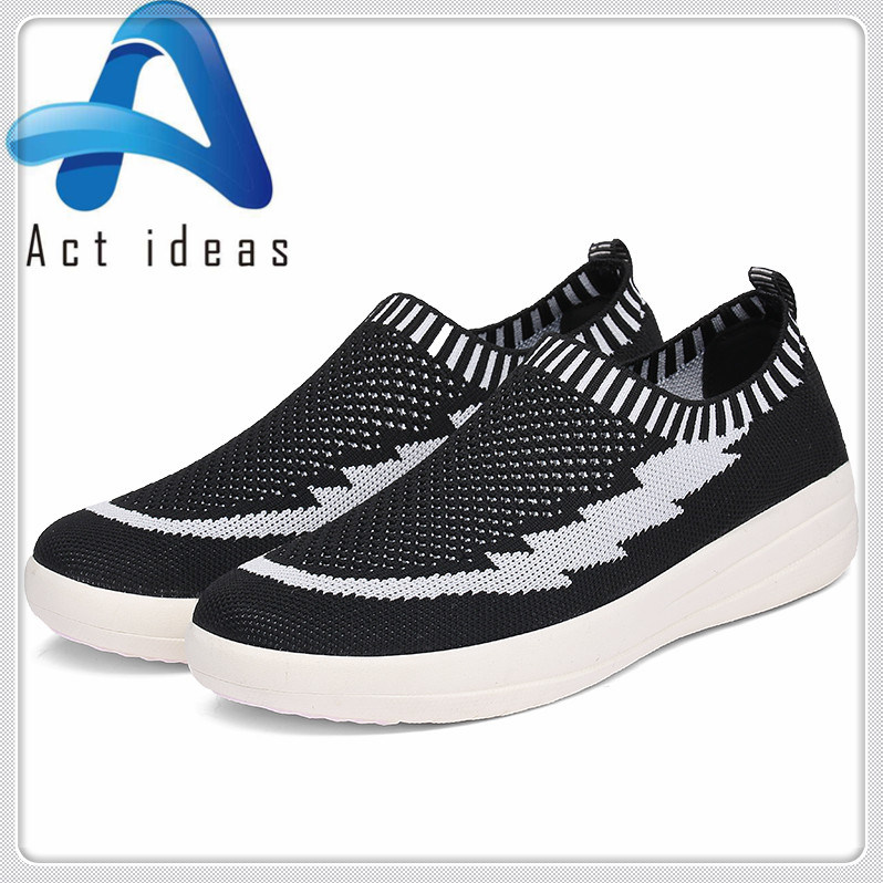 Wholesale Stock Small Order Breathable Shoes Mesh Gym Casual Shoes Lady Shoes Fly Knit Shoes