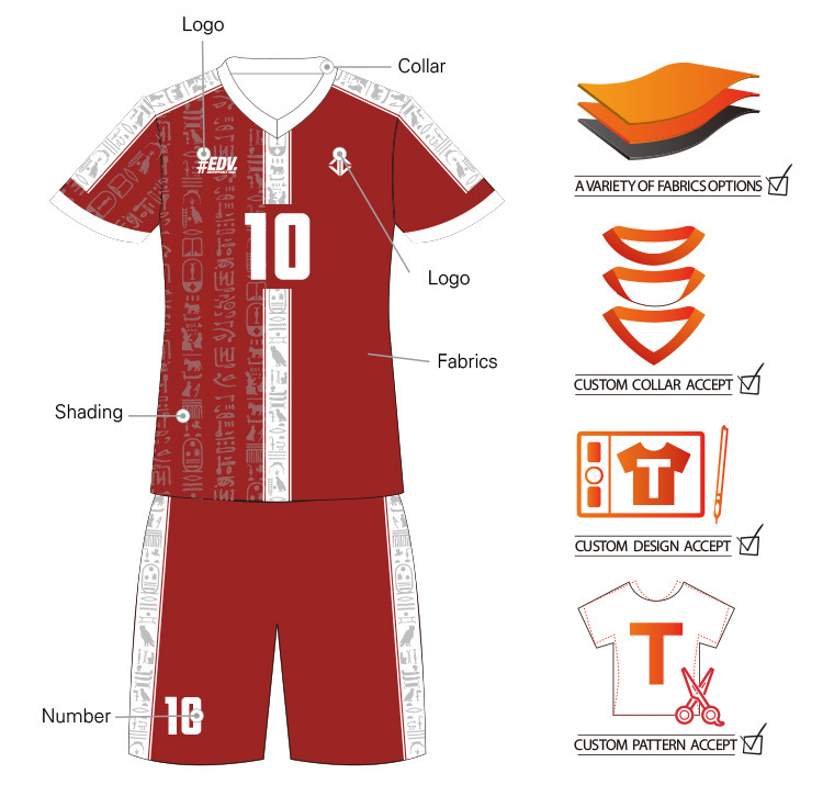 Custom Football Shirt Soccer Jersey Soccer Uniform China Manufacturer