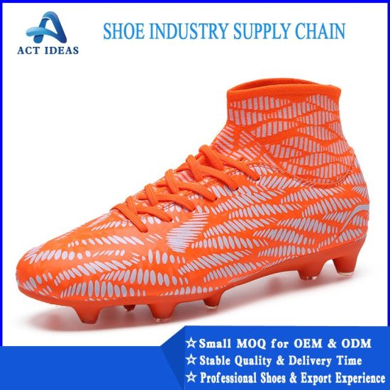 Anti-Slip Durable Ankle Protecting Football Shoes Top Quality Professional Soccer Boots for Kids and Men