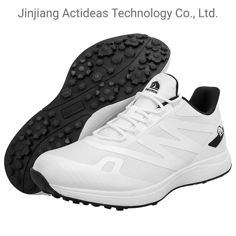 New Design Custom Man Waterproof Rubber PU Spikes Golf Shoes