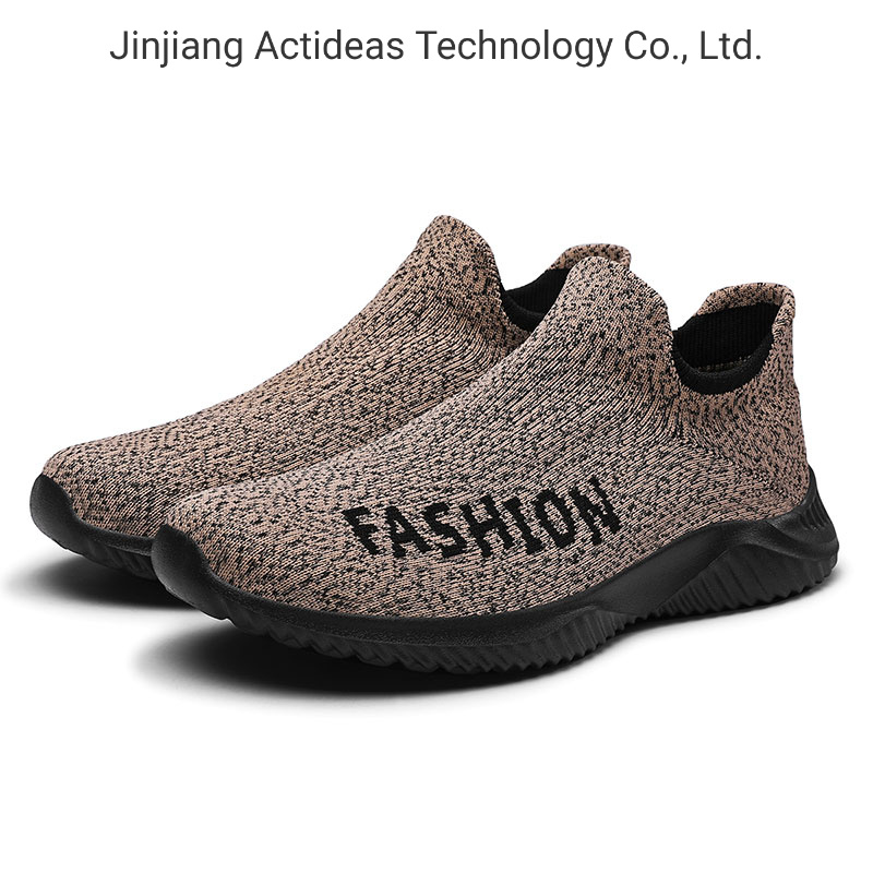 2021 Factory Supply Flyknit Fashion Sport Men Shoe Sneakers Blank Sock Sneakers Shoes