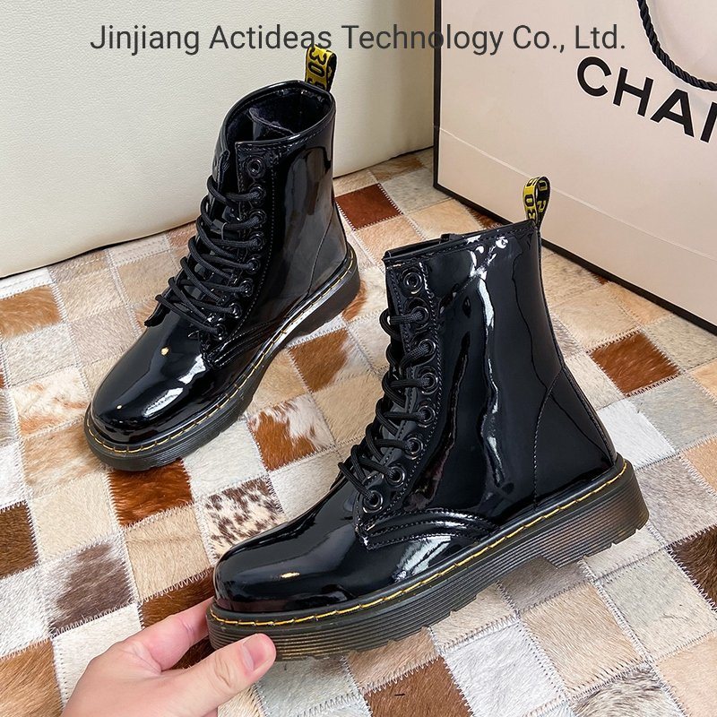 Custom Leather Waterproof Wear-Resist Rubber Outsole Men Boots