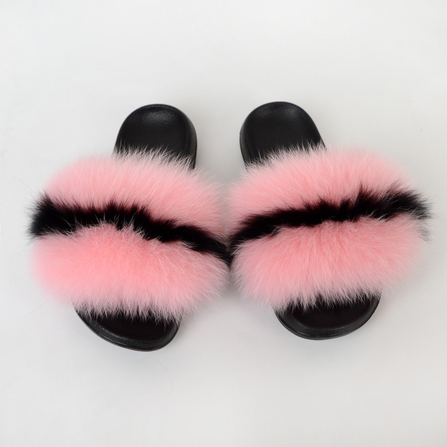 Fashion Party Daily Fur Flat Summer Slides Sandals Slippers Women