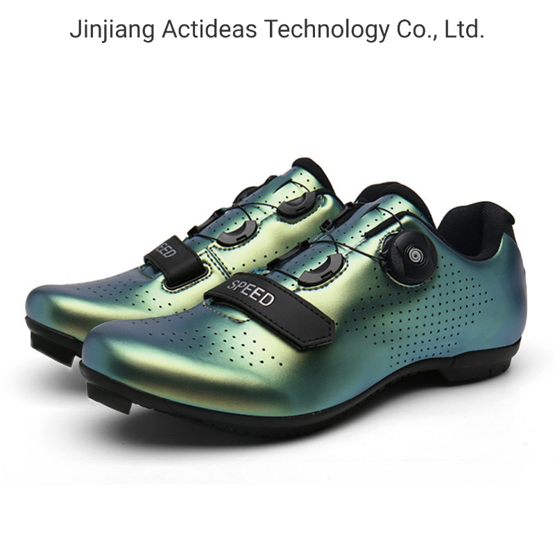 Customized Men Self-Locking Breathable Reflective Road Bike Cycling Shoes