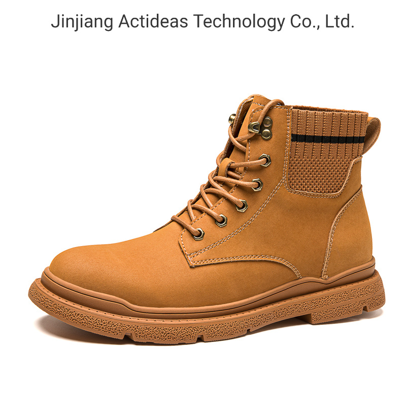 Fashion Women Leather Casual Boots Ankle Working Safety Men Boots
