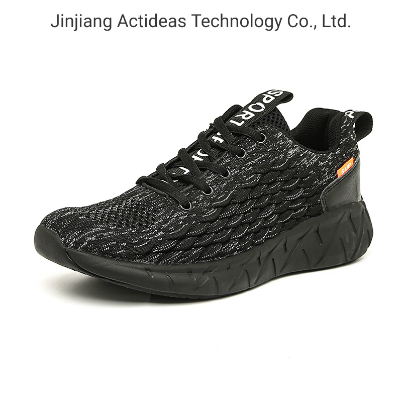 2021 Wholesale Custom Black Men Sneaker Running Air Cushion Sport Shoes