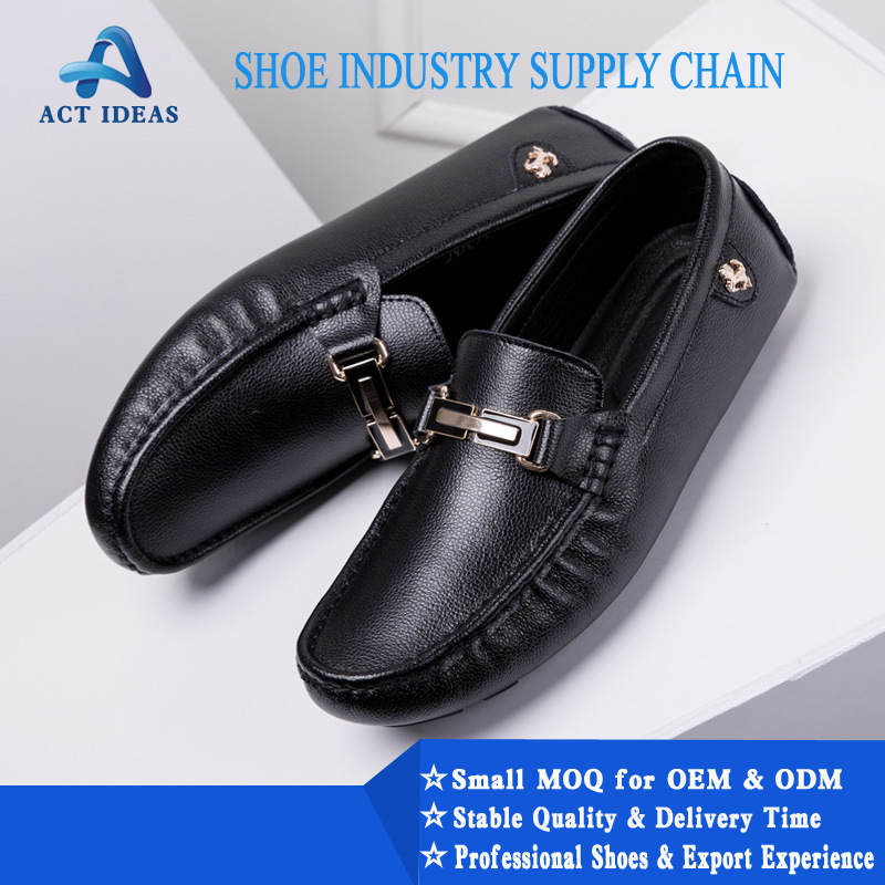 Large Size Casual Shoes Men Breathable Bean Shoes Fashion Casual Handmade Genuine Leather Shoes