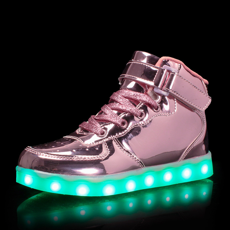 Wholesale Colorful Recharge LED Sports Running Shoes for Kids