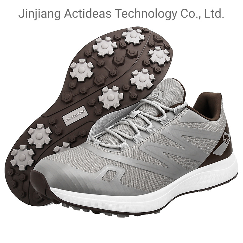 New Design Custom Man Waterproof Rubber PU Spikes Golf Shoes