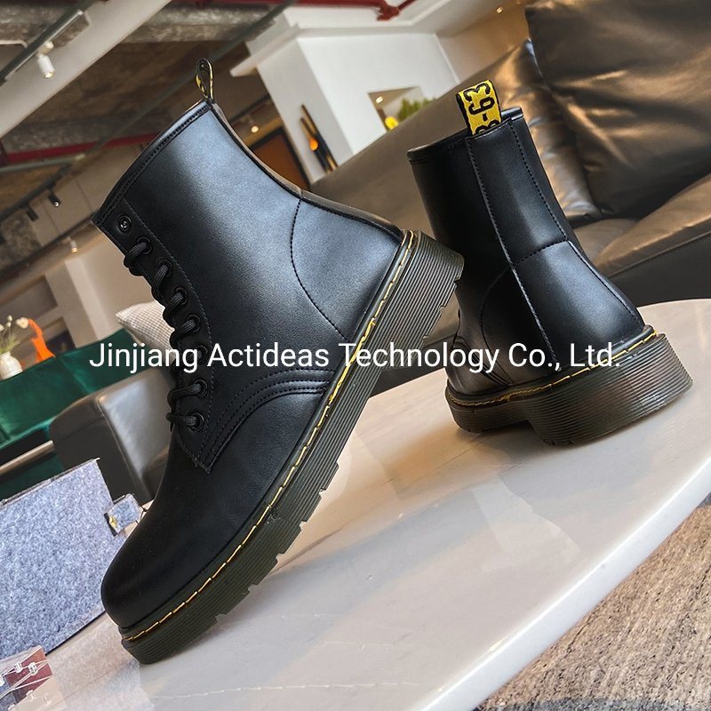 Custom Logo High Top Boots for Ladies Leather Shoes Rubber Sole Work Outdoor Boots